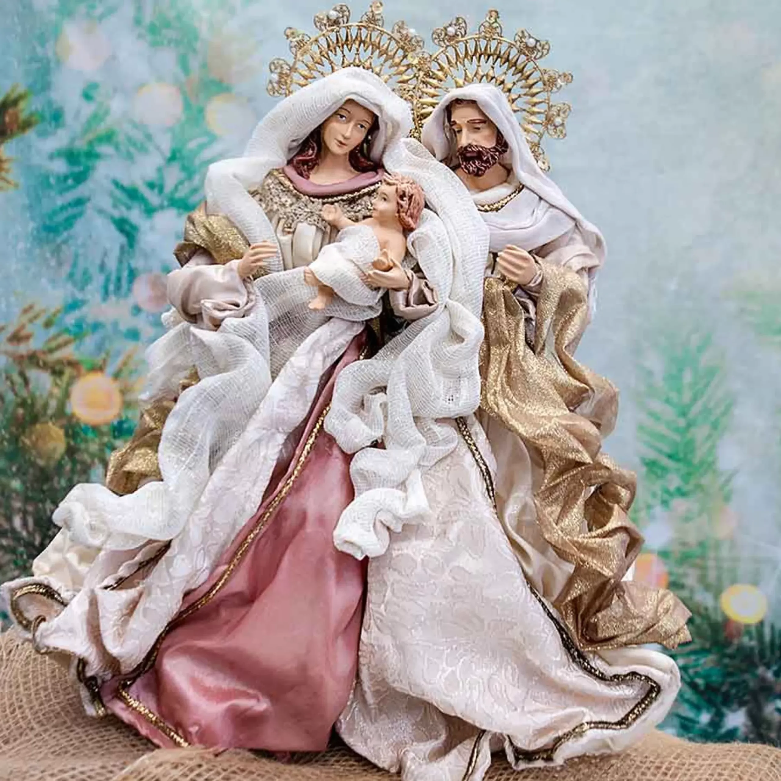 Rose Gold Holy Family Tree Topper (Margaux Collection) - 35Cm