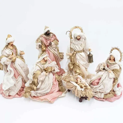 Rose Gold Nativity Margaux Collection (Set Of 5) - 35Cm