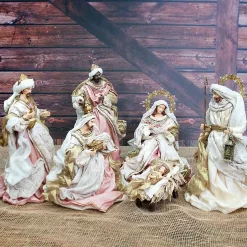 Rose Gold Nativity Margaux Collection (Set Of 5) - 35Cm