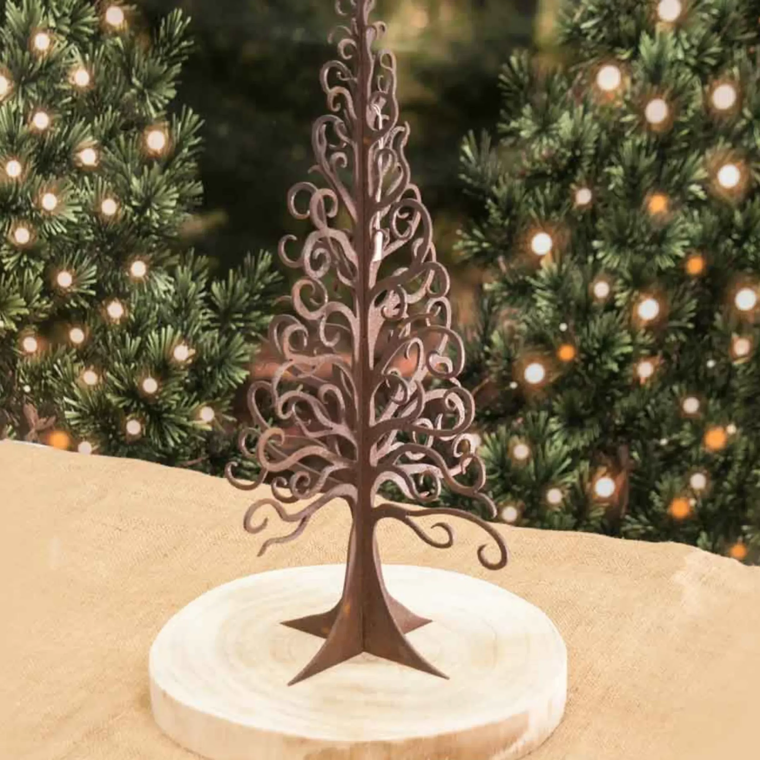 Rustic Metal Christmas Tree - 50Cm