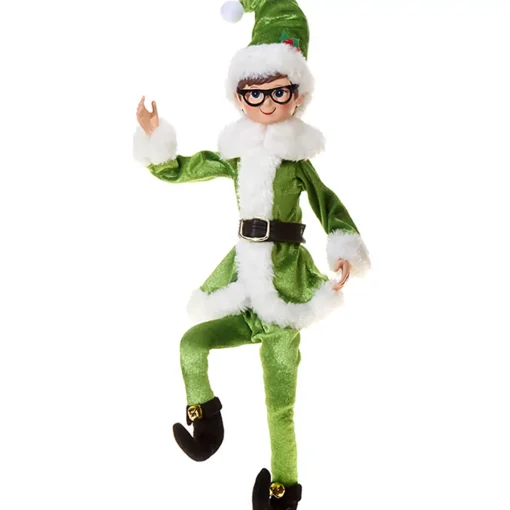 Santa's Christmas Elf With Glasses (2 Styles) - 45Cm