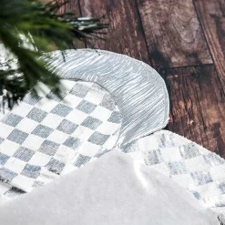 Silver White Tree Skirt - 120Cm