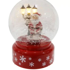 Snowing Musical Santa Snow Globe (4 Styles) - 18Cm