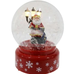 Snowing Musical Santa Snow Globe (4 Styles) - 18Cm