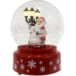 Snowing Musical Santa Snow Globe (4 Styles) - 18Cm