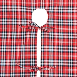 Tartan Faux Fur Tree Skirt Red - 109Cm