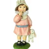 Vintage Easter Greeting Girl With Bunny - 8Cm