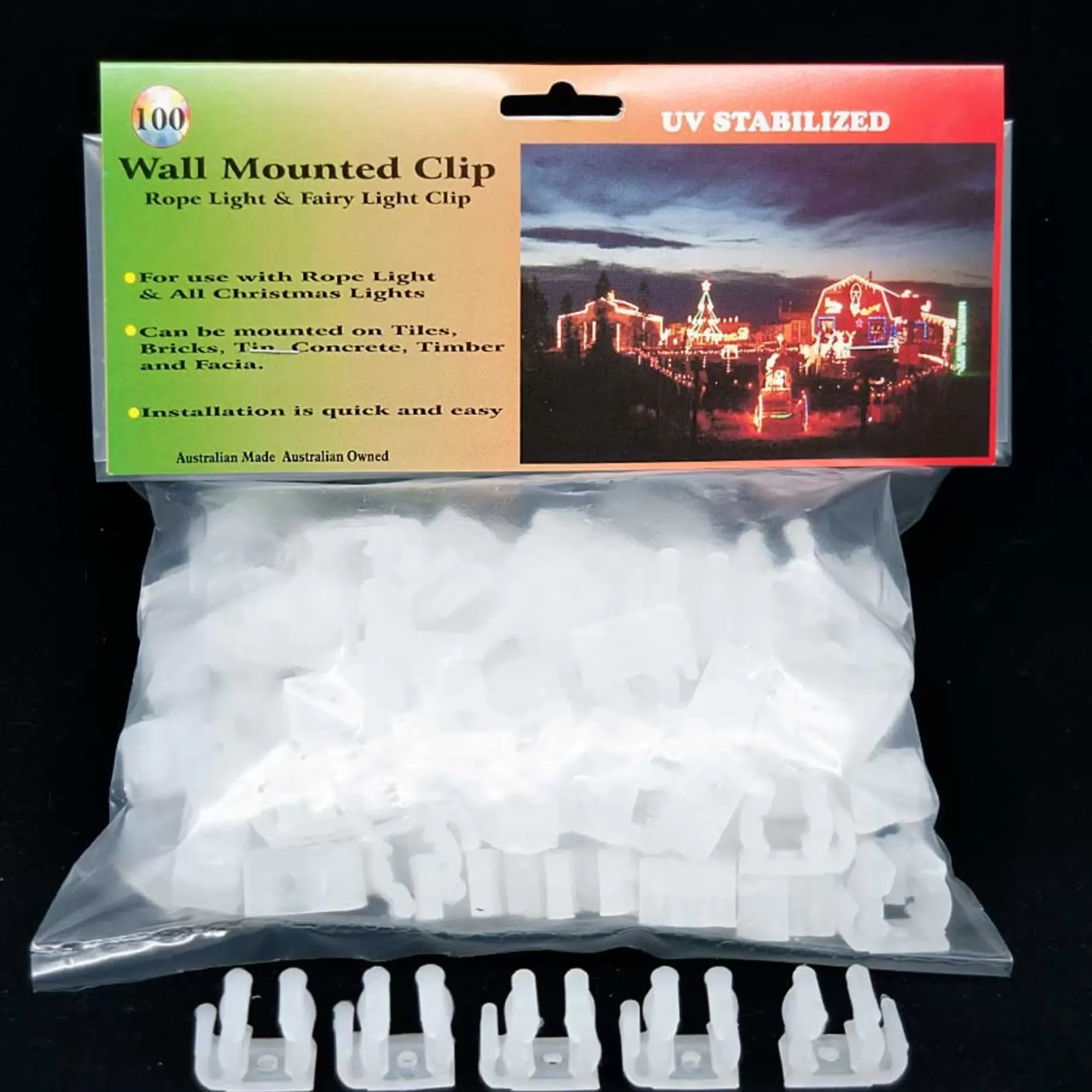 Wall Mounted Light Clip (Pack Of 100)