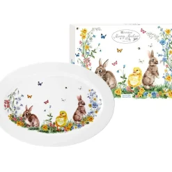 White Morning Meadows Platter - 40Cm