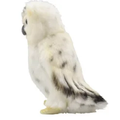White Snow Owl With Black Spots - 18Cm