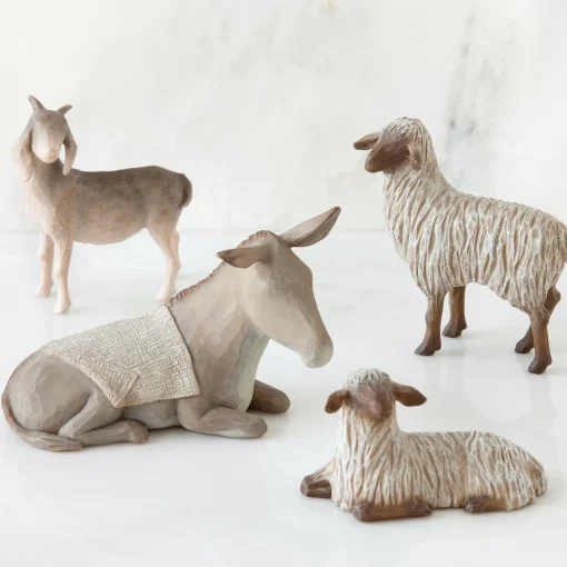 Willow Tree - Sheltering Animal Figurines For The Holy Family - 7.5Cm