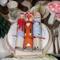 Woodland Words Tray Of 6 Christmas Crackers - 30.5Cm