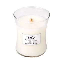 Woodwick White Tea And Jasmine Candle - Medium