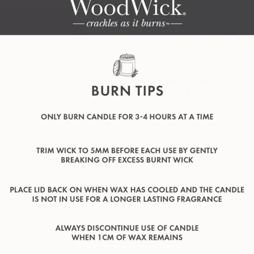 Woodwick White Tea And Jasmine Candle - Medium
